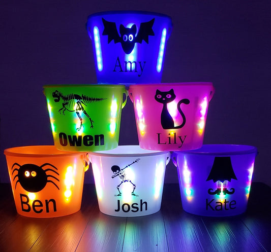 Blank Light Up Halloween Bucket 