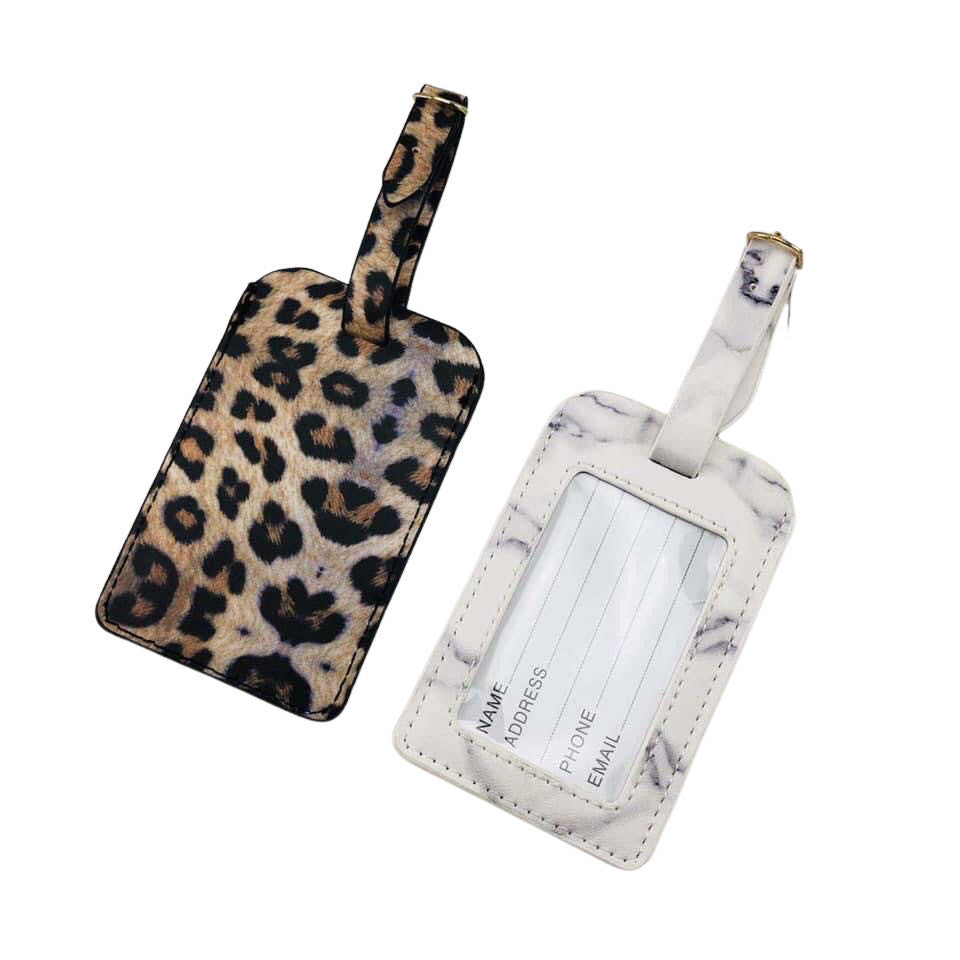 Vegan Leather Luggage Tags