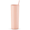 Blush Matte Skinny Tumbler 18oz. with Rubber Lid