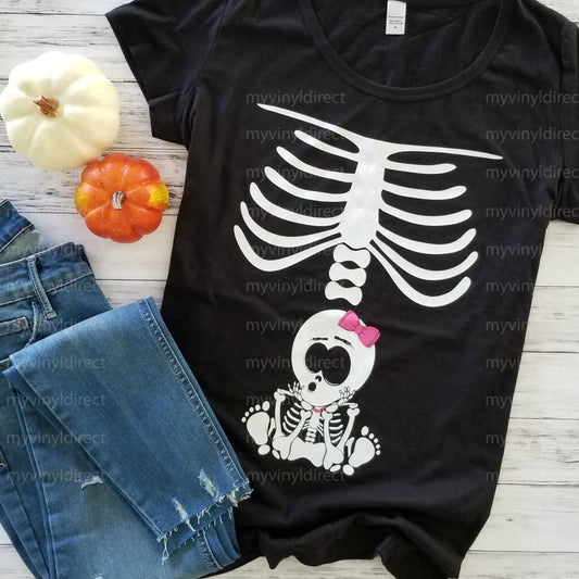 Mama Skeleton & Baby Girl HEAT PRESS TRANSFER