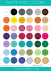 Matte Vinyl Color Chart