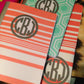 Matte Vinyl monograms on notebooks