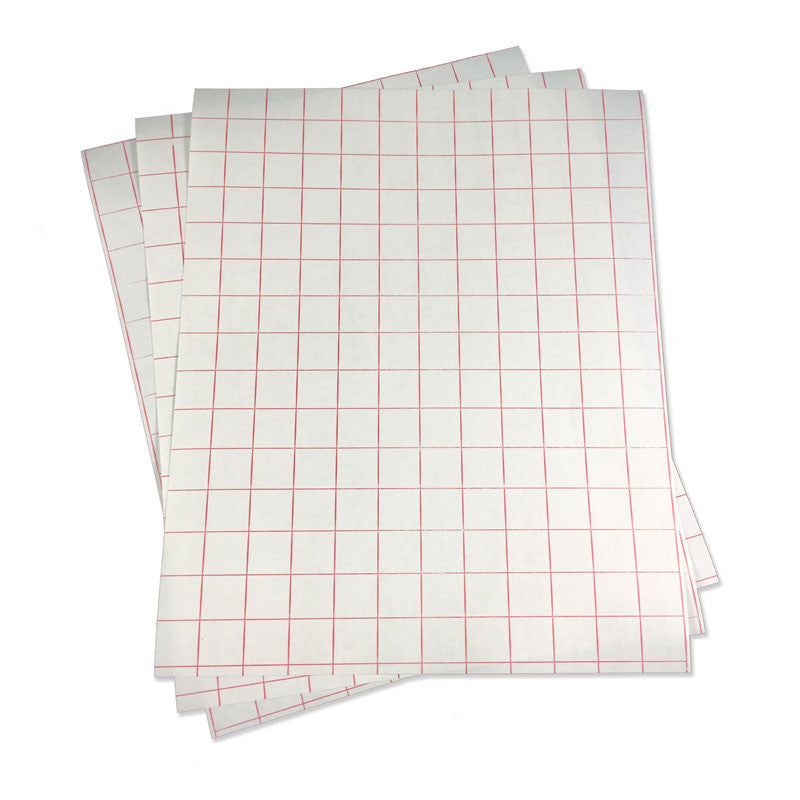 Red Grid Transfer Tape Sheets