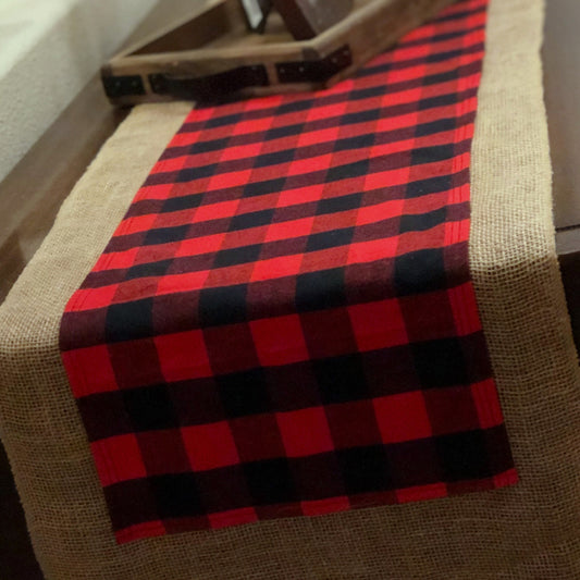 Red Check Buffalo Plaid Table Runner