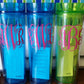 Skinny Tumbler personalized with monograms by using our Gloss 651 vinyl