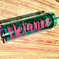 Skinny Tumbler personalized with monograms by using our Gloss 651 vinyl