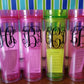 Skinny Tumbler personalized with monograms by using our Gloss 651 vinyl