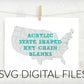 Acrylic State Key Chain Digital Files