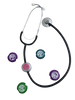 Stethoscope Clip Blanks personalized with Gloss 651 vinyl.