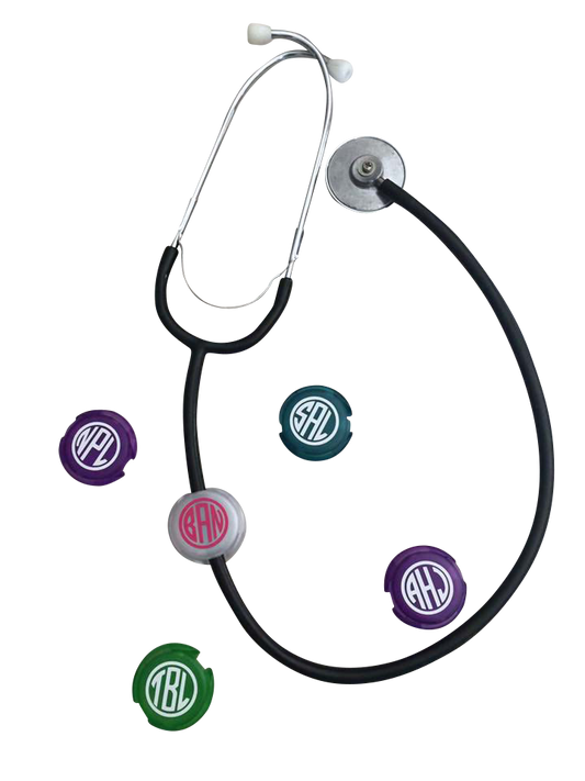 Stethoscope Clip Blanks personalized with Gloss 651 vinyl.