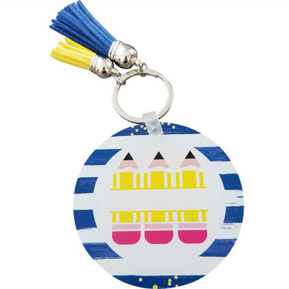 Pencils & Tassels Key Chain