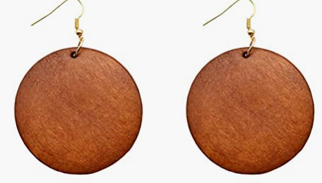 Wooden Circle Earrings