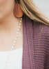 Wood Tear Drop Earrings