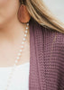 Wooden Tear Drop Earrings (J32-4)